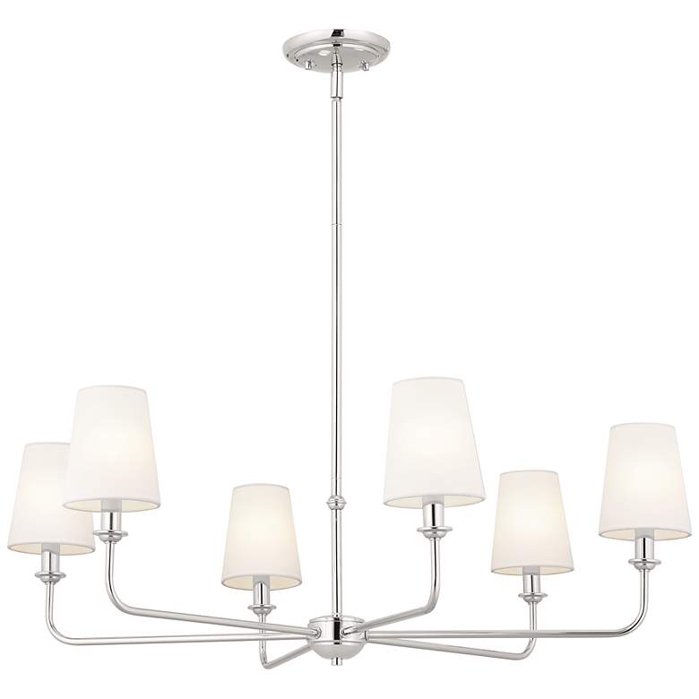 Image 3 Kichler Pallas 32 1/4"W Polished Nickel 6-Light Chandelier