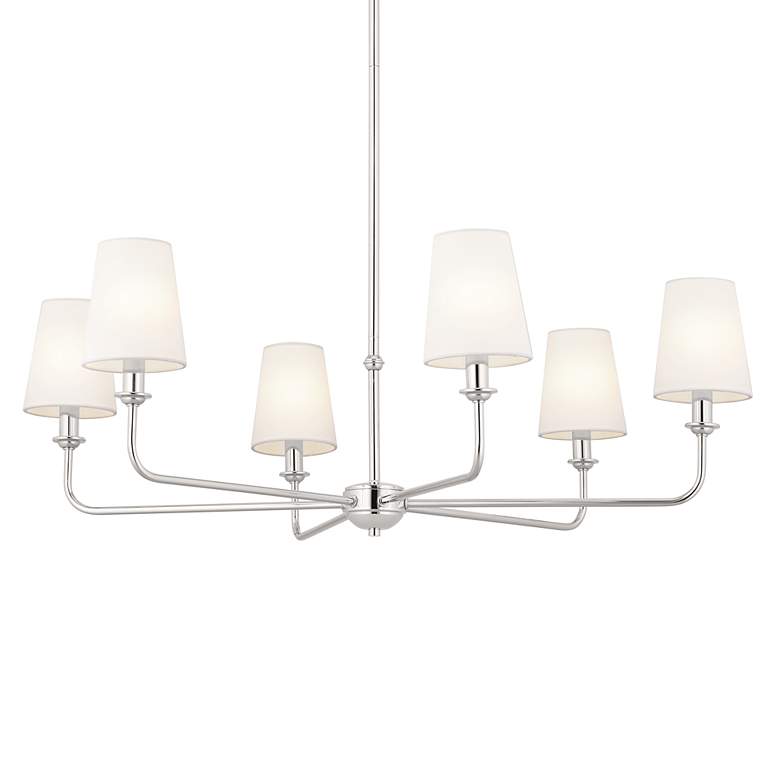 Image 4 Kichler Pallas 32 1/4"W Polished Nickel 6-Light Chandelier more views