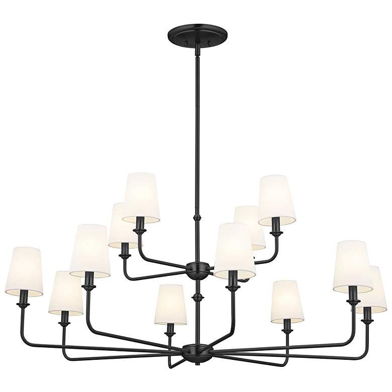 Image 2 Kichler Pallas 42 3/4" Wide Black 12-Light Chandelier