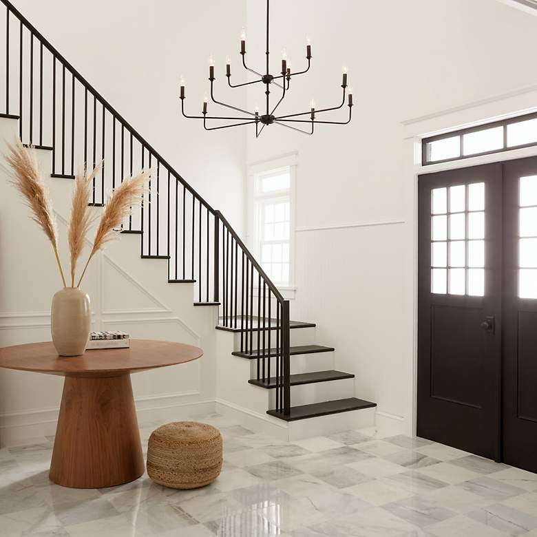 Image 5 Kichler Pallas 42 3/4" Wide Black 12-Light Chandelier more views