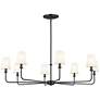 Kichler Pallas 42 3/4" Wide Black Finish 8-Light Shade Chandelier in scene