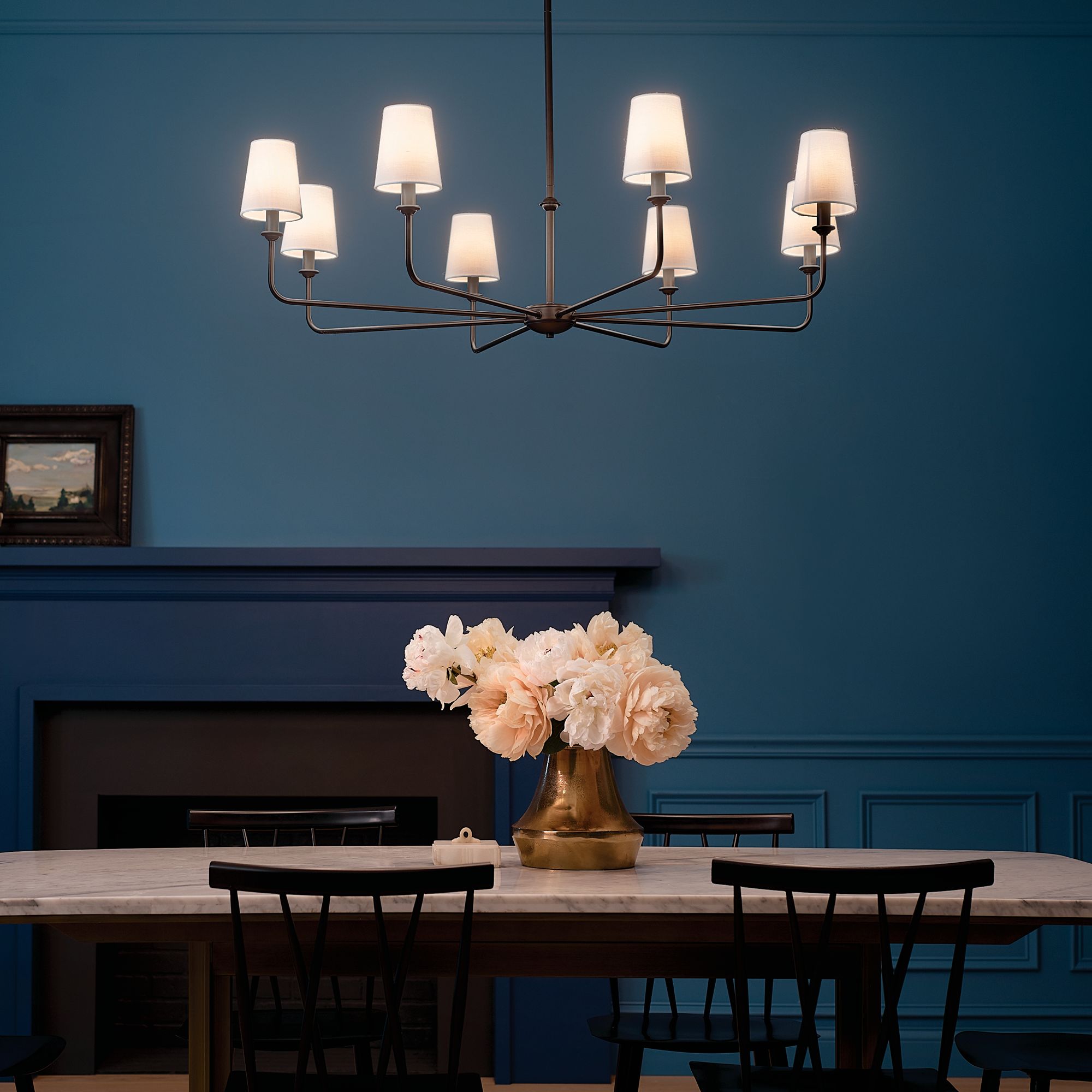 Image 6 Kichler Pallas 42 3/4" Wide Black Finish 8-Light Shade Chandelier more views