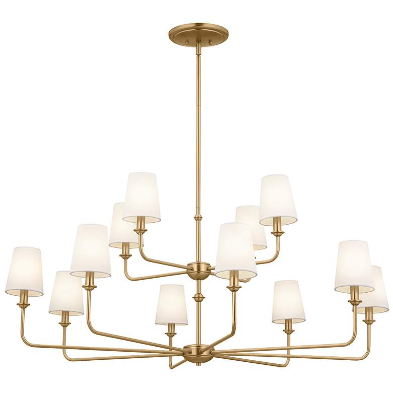 Image 3 Kichler Pallas 42 3/4" Wide Brushed Natural Brass 12-Light Chandelier