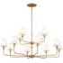 Kichler Pallas 42 3/4" Wide Brushed Natural Brass 12-Light Chandelier