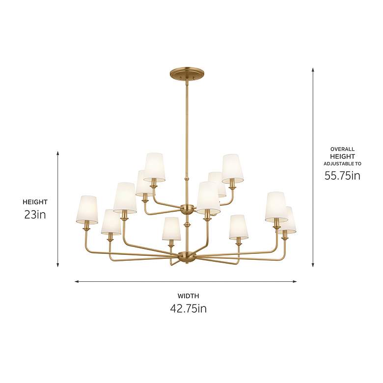 Image 5 Kichler Pallas 42 3/4" Wide Brushed Natural Brass 12-Light Chandelier more views
