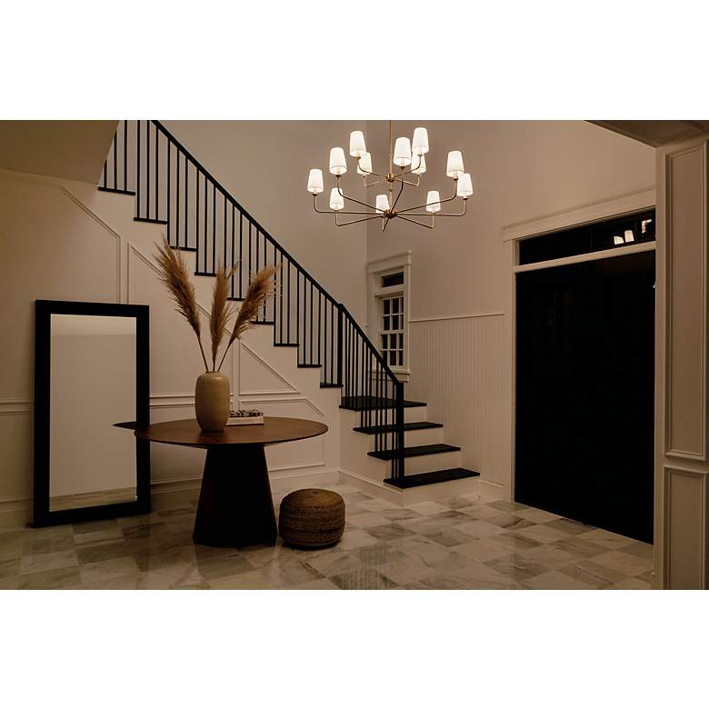 Image 6 Kichler Pallas 42 3/4" Wide Brushed Natural Brass 12-Light Chandelier more views