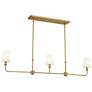 Thumbnail3 of Kichler Pallas 48 1/4" Wide 3-Light Brass Finish Linear Chandelier