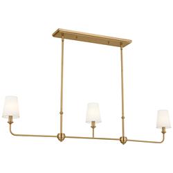 Kichler Pallas 48 1/4" Wide 3-Light Brass Finish Linear Chandelier