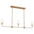 Kichler Pallas 48 1/4" Wide 3-Light Brass Finish Linear Chandelier