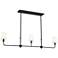 Kichler Pallas 48 1/4" Wide Black 3-Light Linear Chandelier