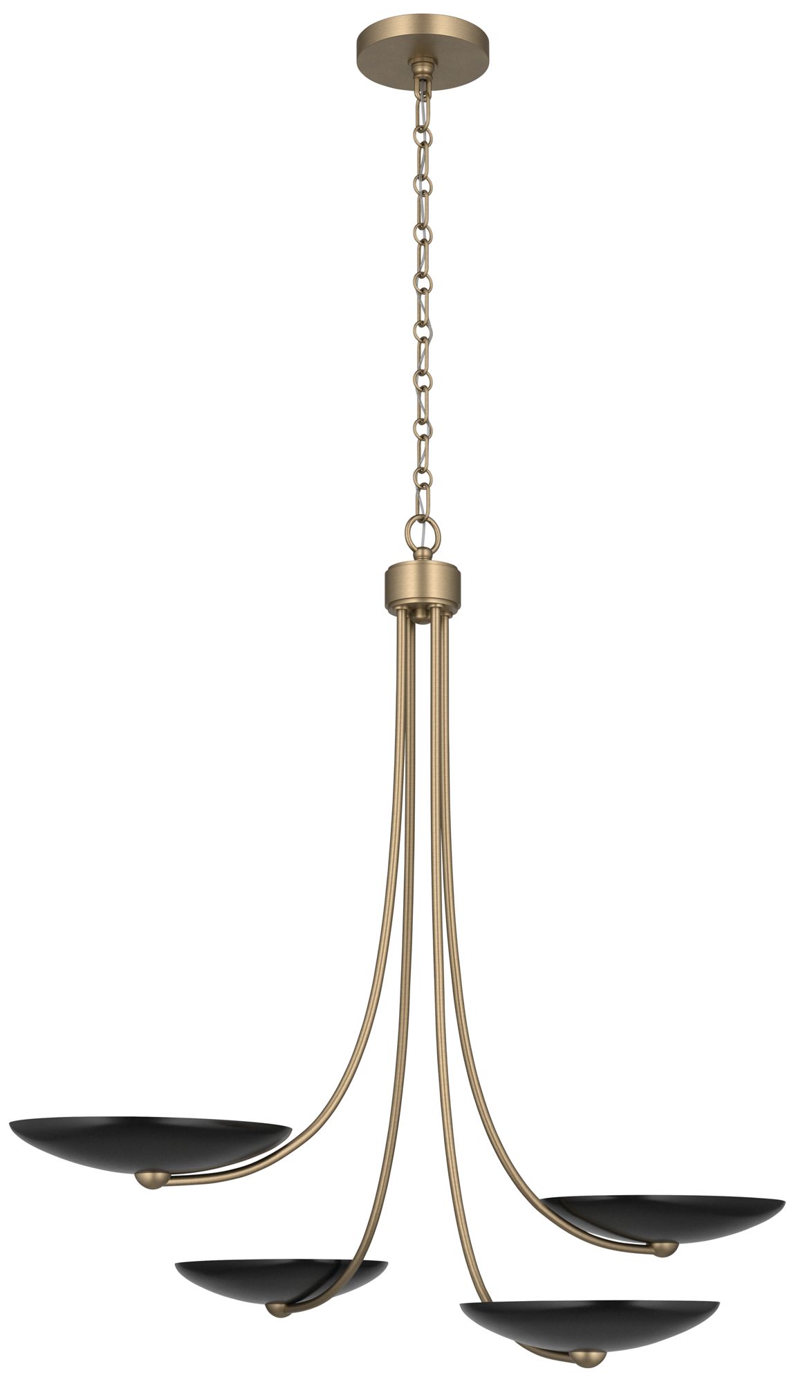 Kichler Palmela 32" 4-Lt Chandelier in Champagne Bronze finish Black outer