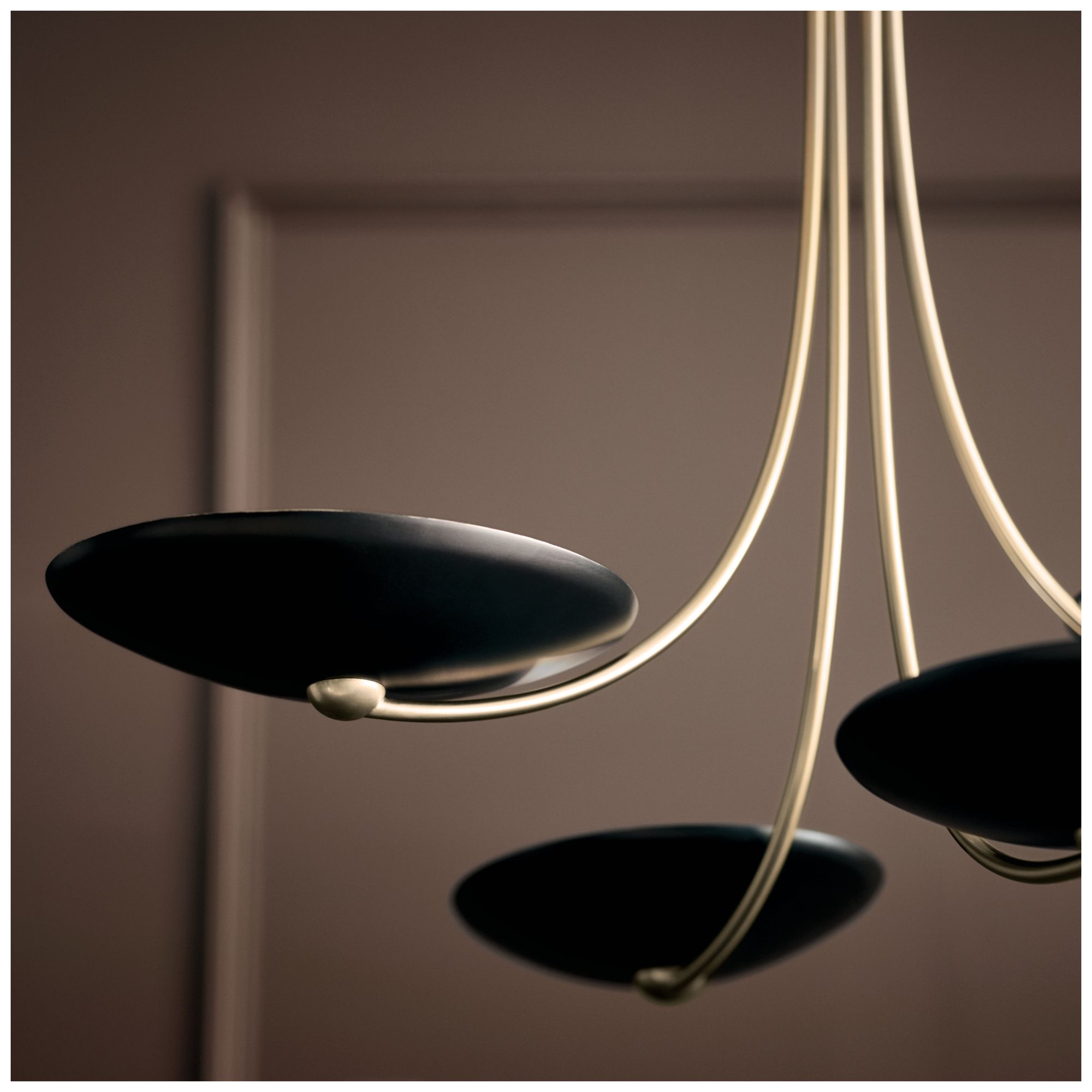 Image 4 Kichler Palmela 32" 4-Lt Chandelier in Champagne Bronze finish Black outer more views