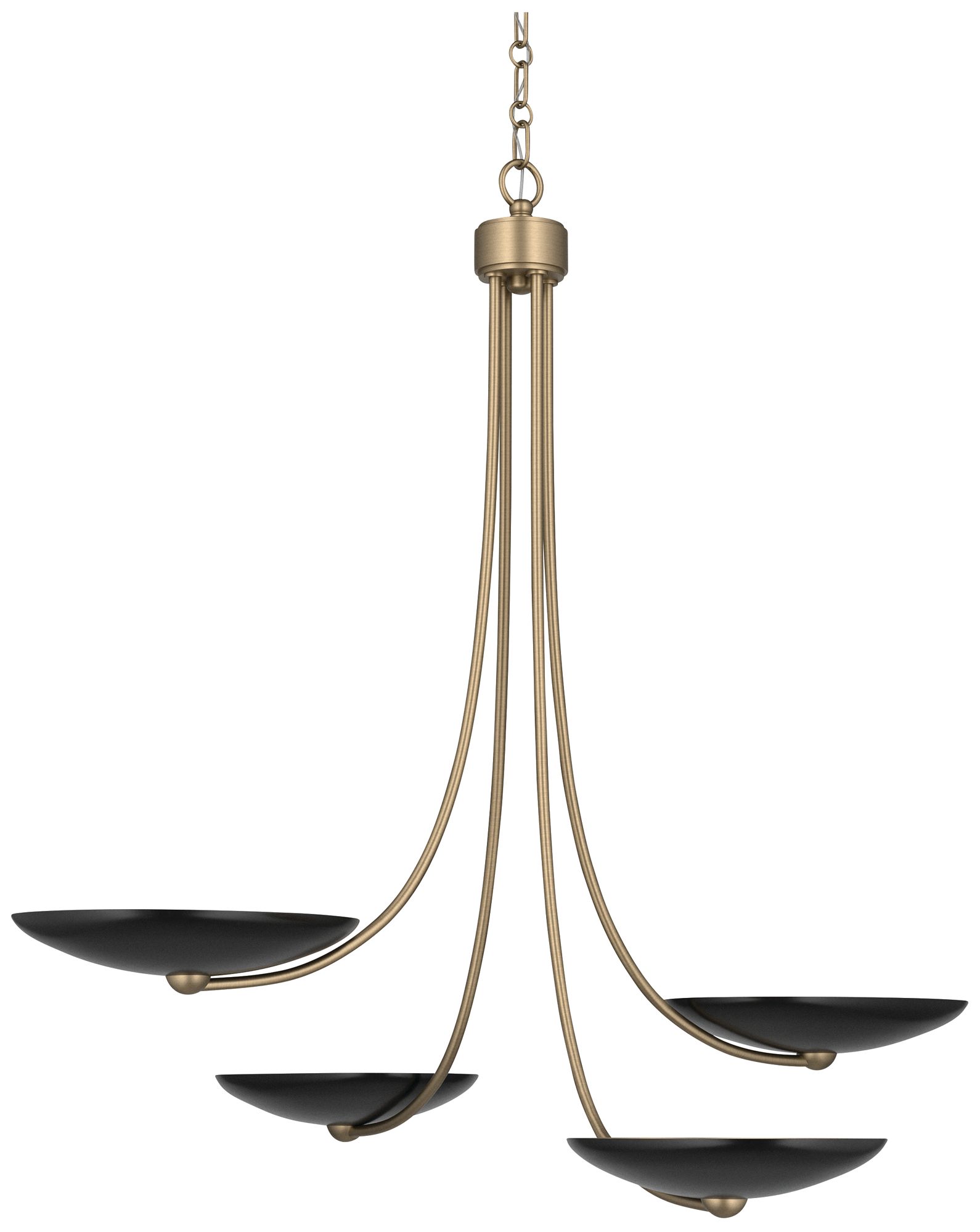 Image 6 Kichler Palmela 32" 4-Lt Chandelier in Champagne Bronze finish Black outer more views