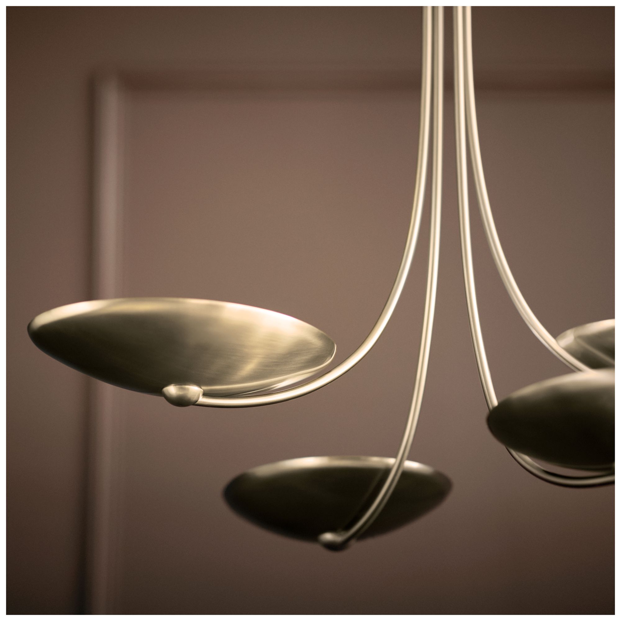 Image 4 Kichler Palmela 32" 4-Lt Chandelier in Champagne Bronze more views