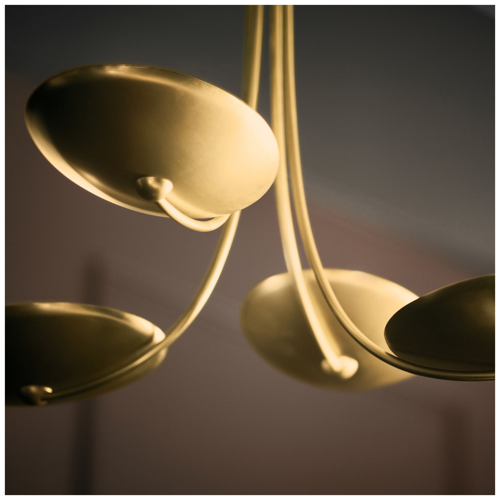 Image 5 Kichler Palmela 32" 4-Lt Chandelier in Lacquered Brass more views
