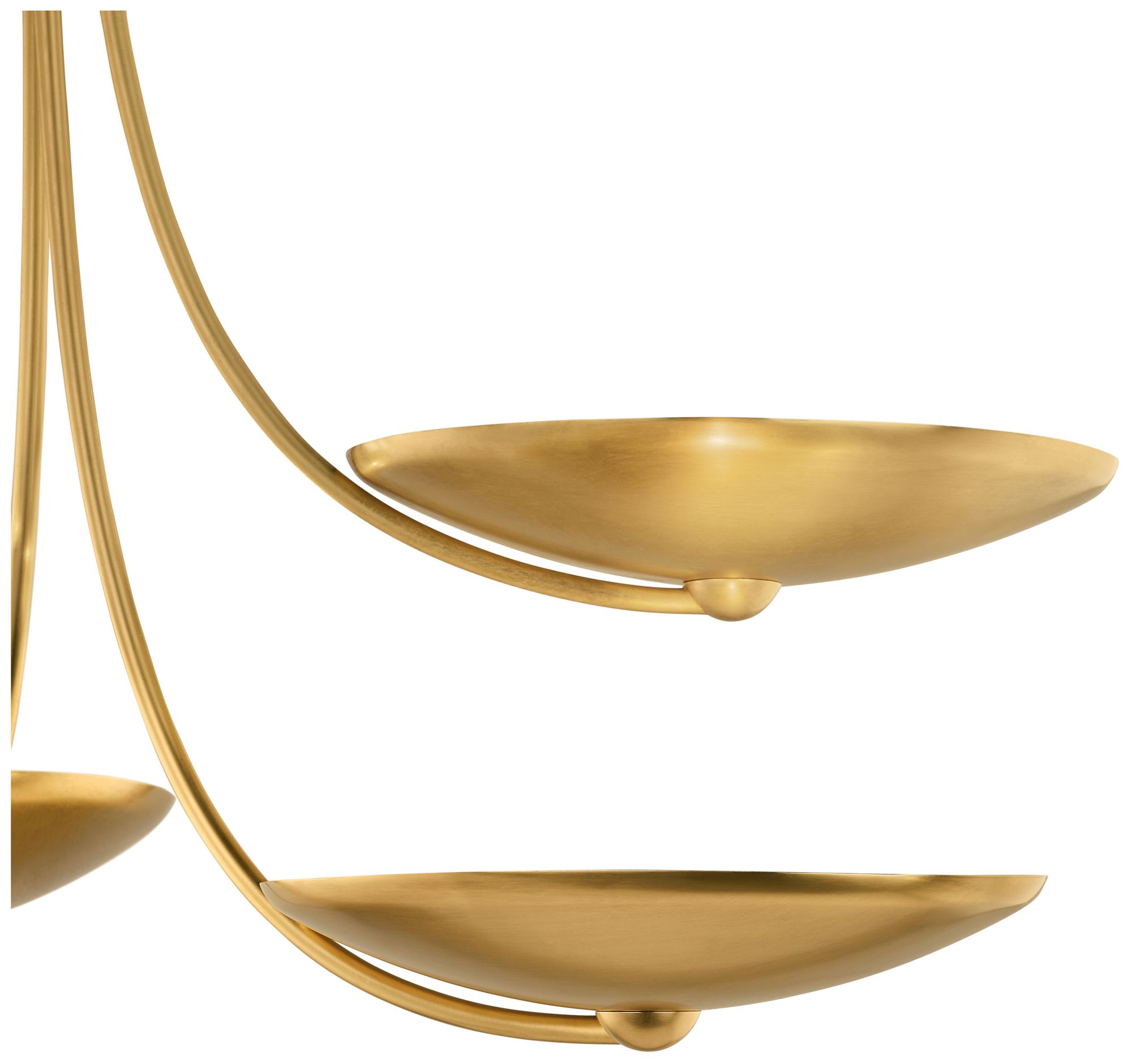 Image 6 Kichler Palmela 32" 4-Lt Chandelier in Lacquered Brass more views