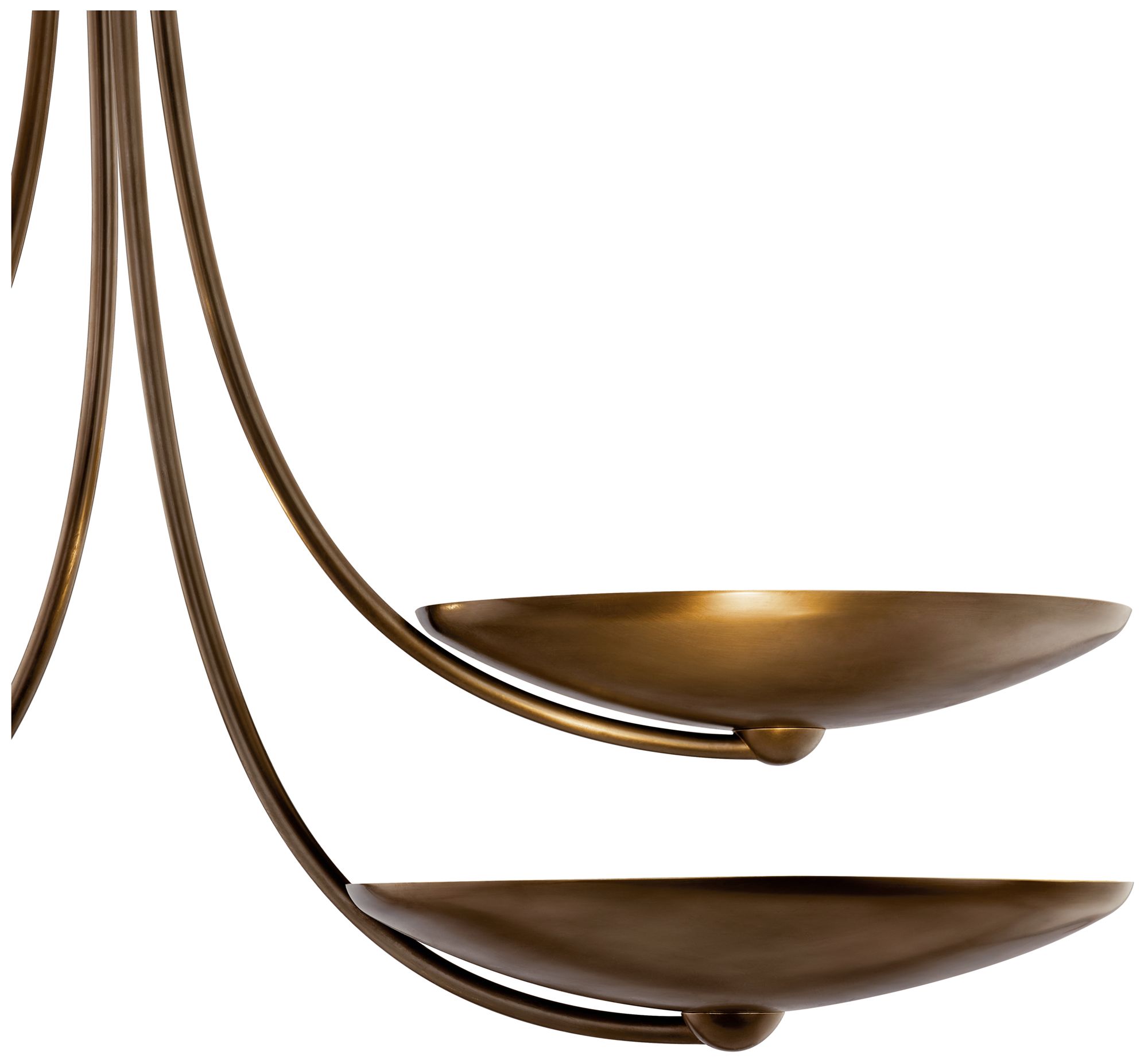 Image 6 Kichler Palmela 32" 4L Chandelier Lacquered Bronze Lacquered Brass interior more views