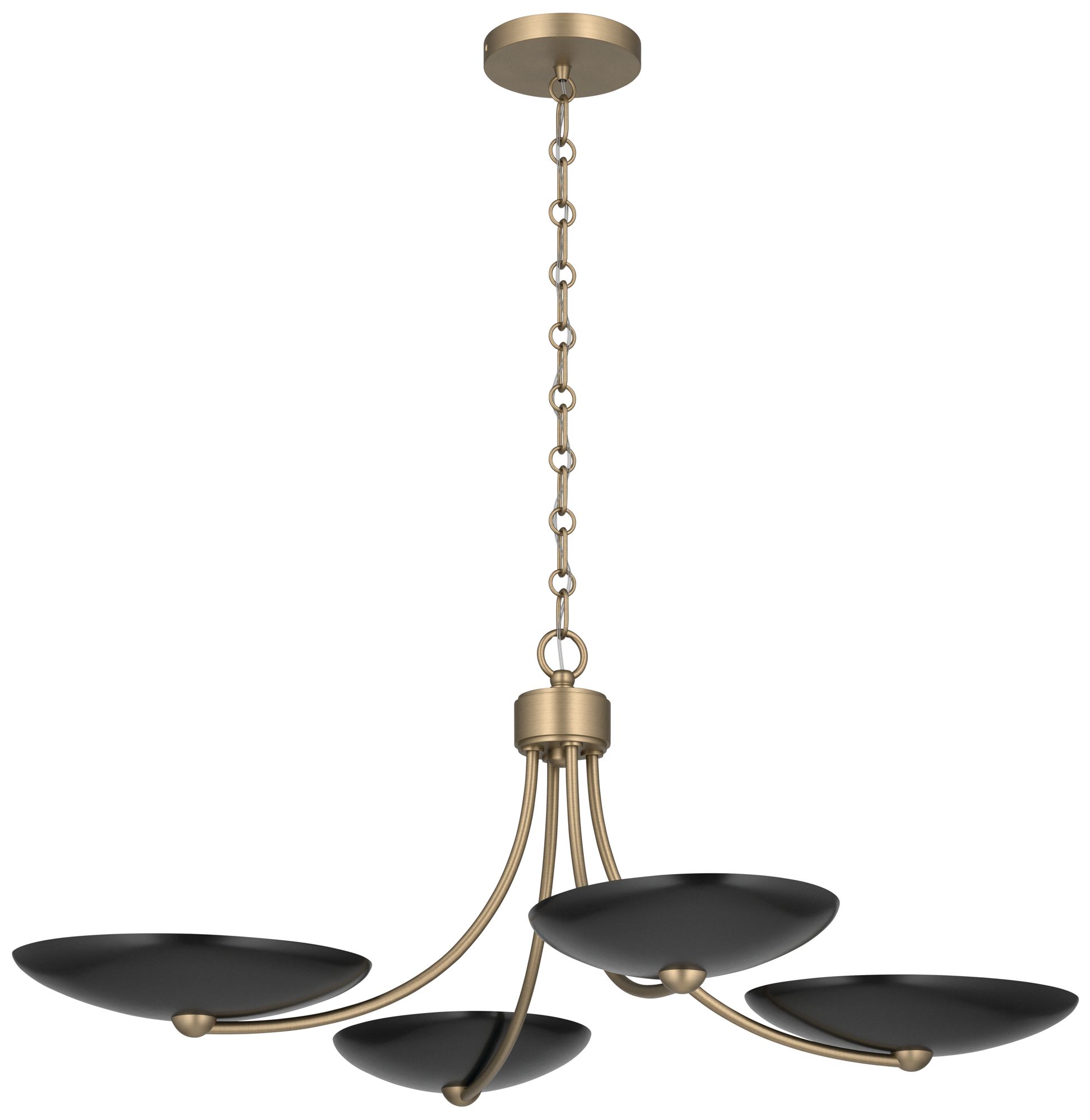Kichler Palmela 32" 4L XL Convertible Chandelier Champagne Bronze/Black out