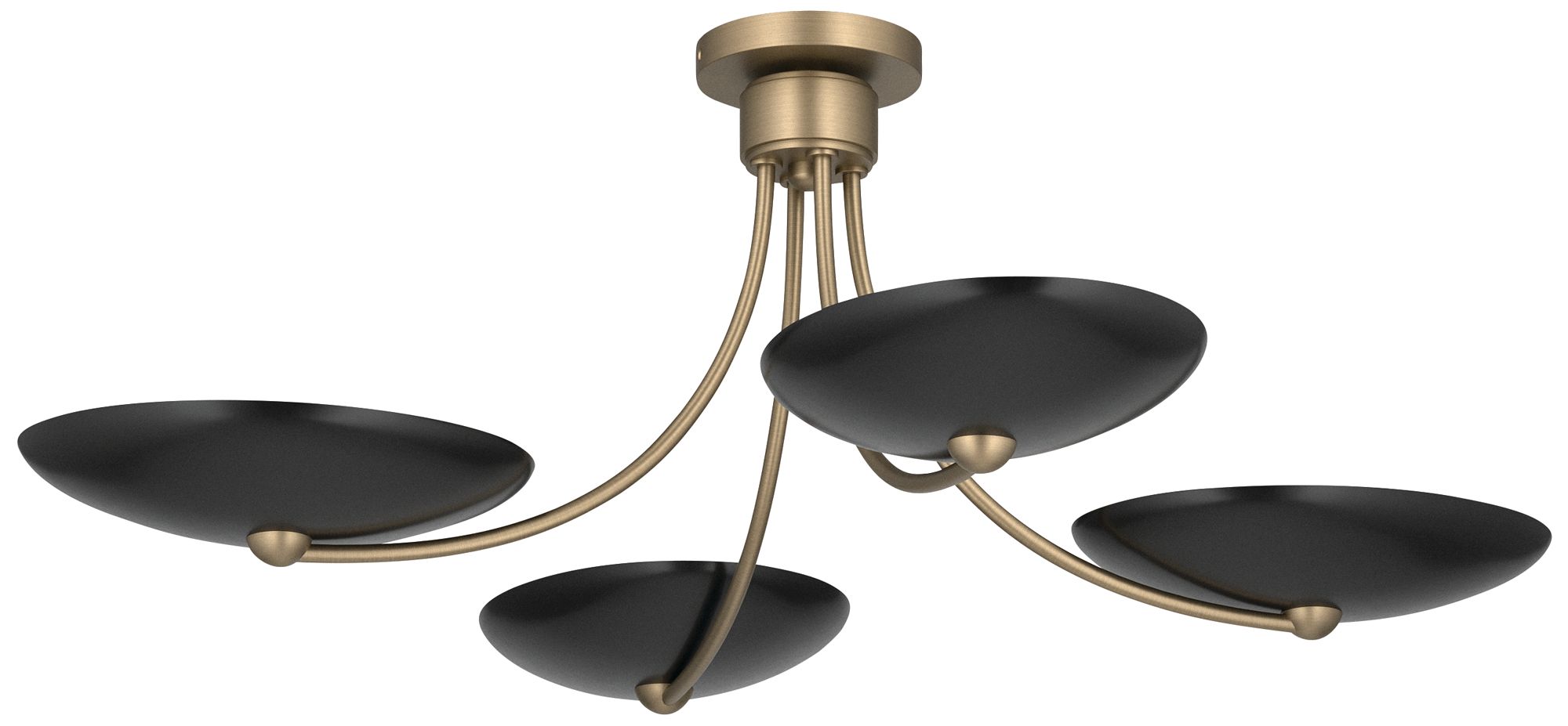 Image 3 Kichler Palmela 32" 4L XL Convertible Chandelier Champagne Bronze/Black out more views