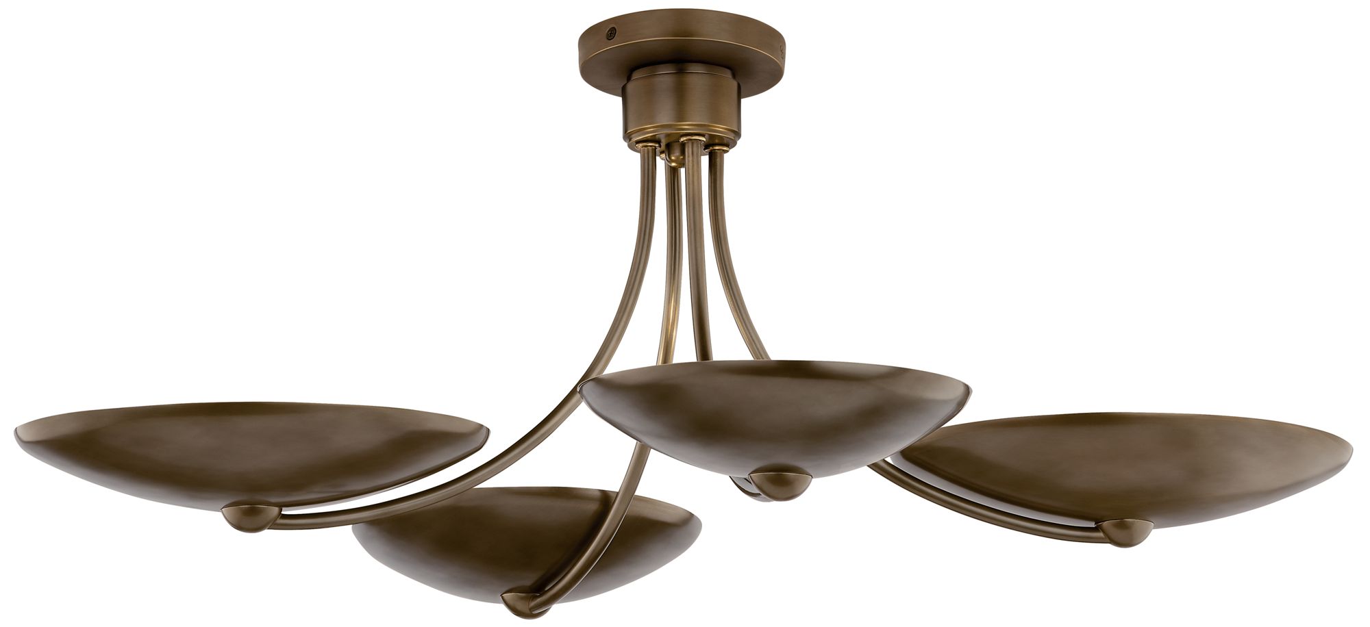 Image 3 Kichler Palmela 32" 4L XL Convertible Chandelier Lacquered Bronze/Brass int more views