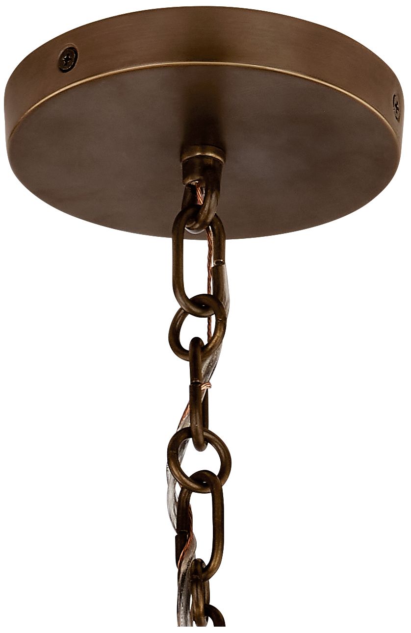 Kichler Palmela 32" 4L XL Convertible Chandelier Lacquered Bronze/Brass int