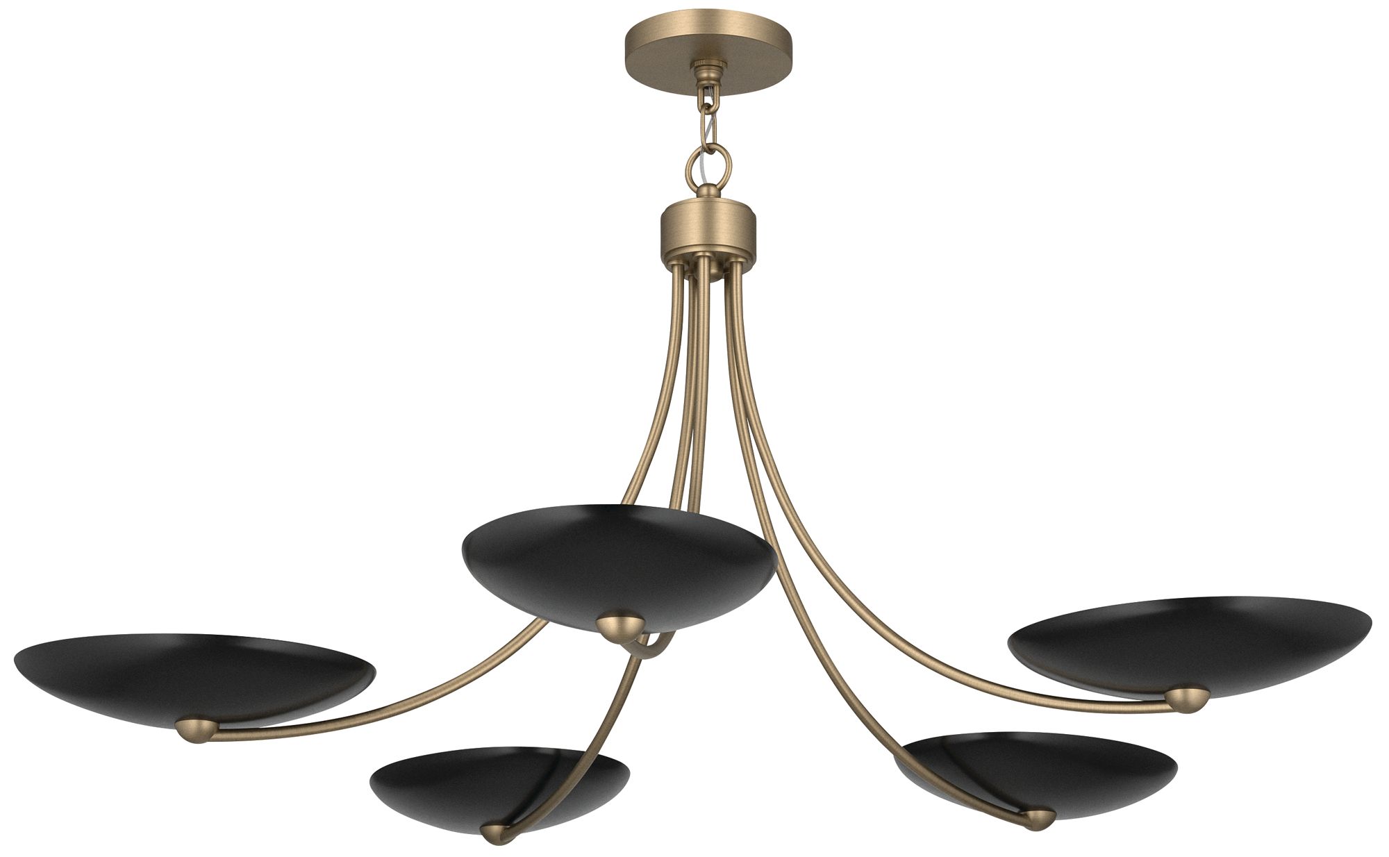 Image 3 Kichler Palmela 40" 5-Lt Chandelier in Champagne Bronze finish Black outer more views