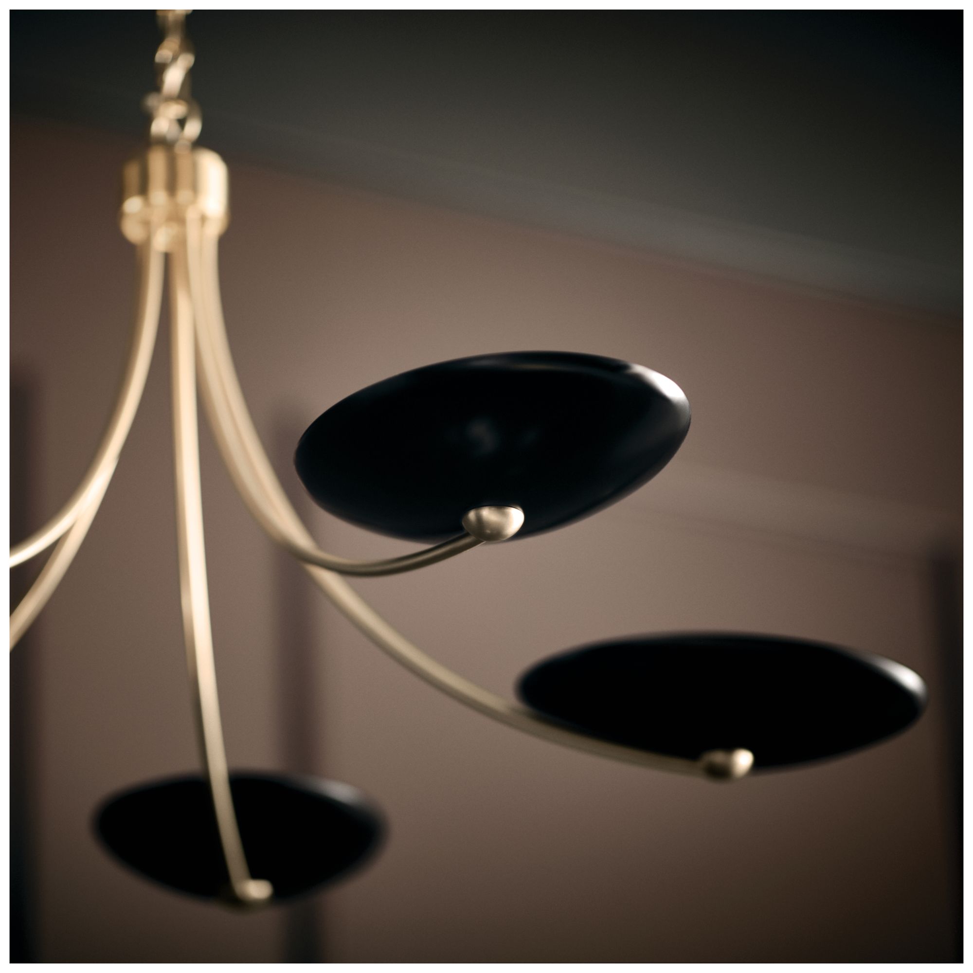 Image 5 Kichler Palmela 40" 5-Lt Chandelier in Champagne Bronze finish Black outer more views