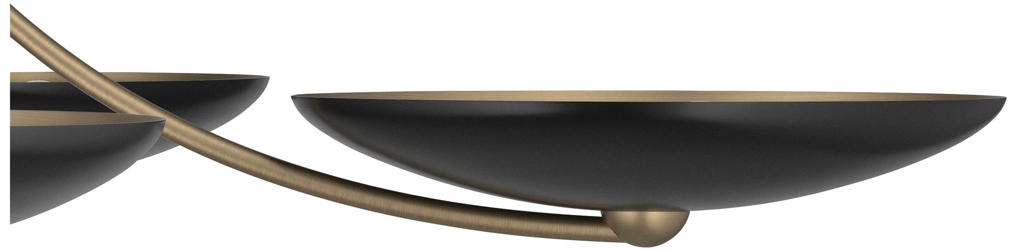 Image 6 Kichler Palmela 40" 5-Lt Chandelier in Champagne Bronze finish Black outer more views