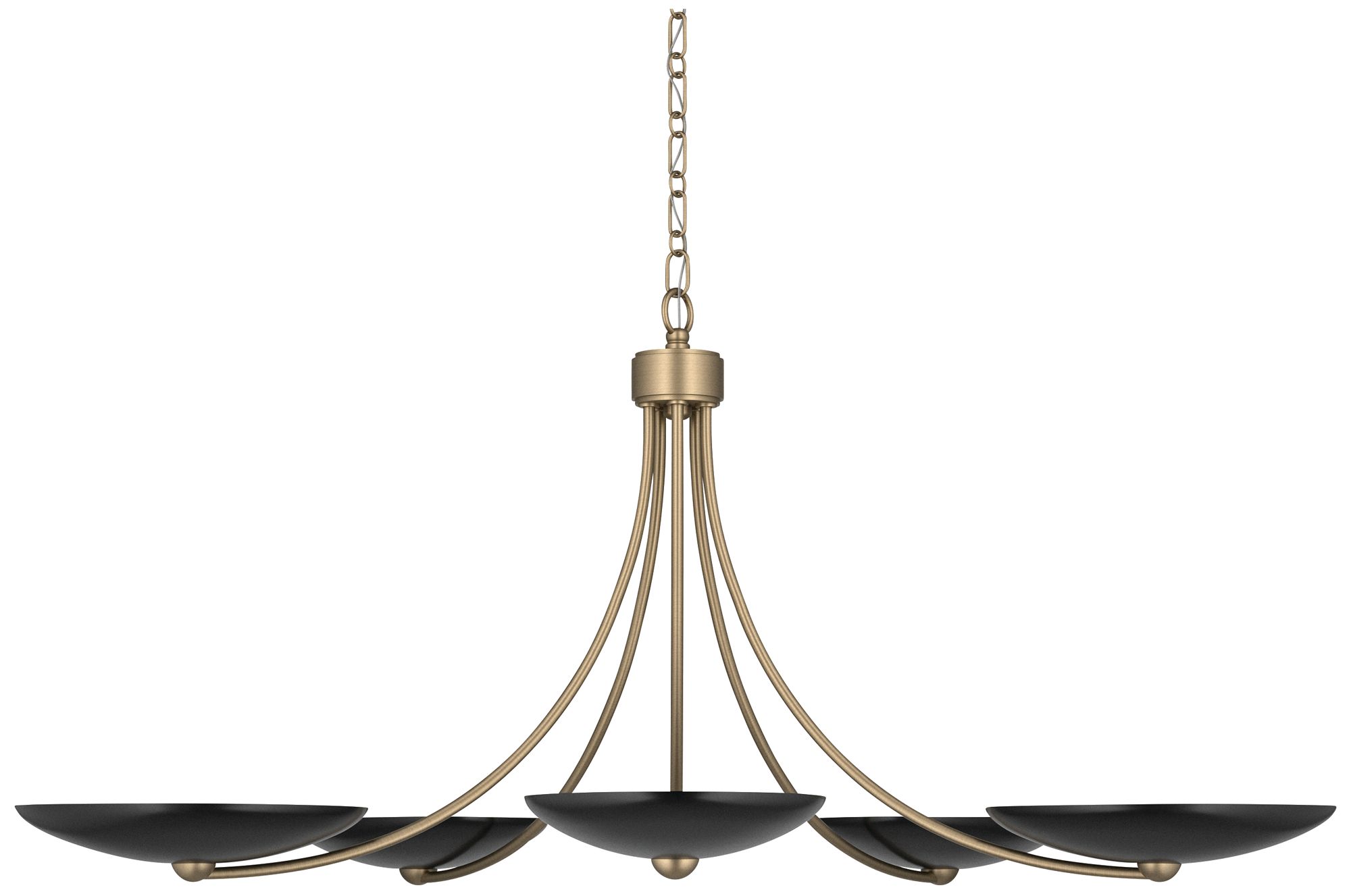 Image 7 Kichler Palmela 40" 5-Lt Chandelier in Champagne Bronze finish Black outer more views