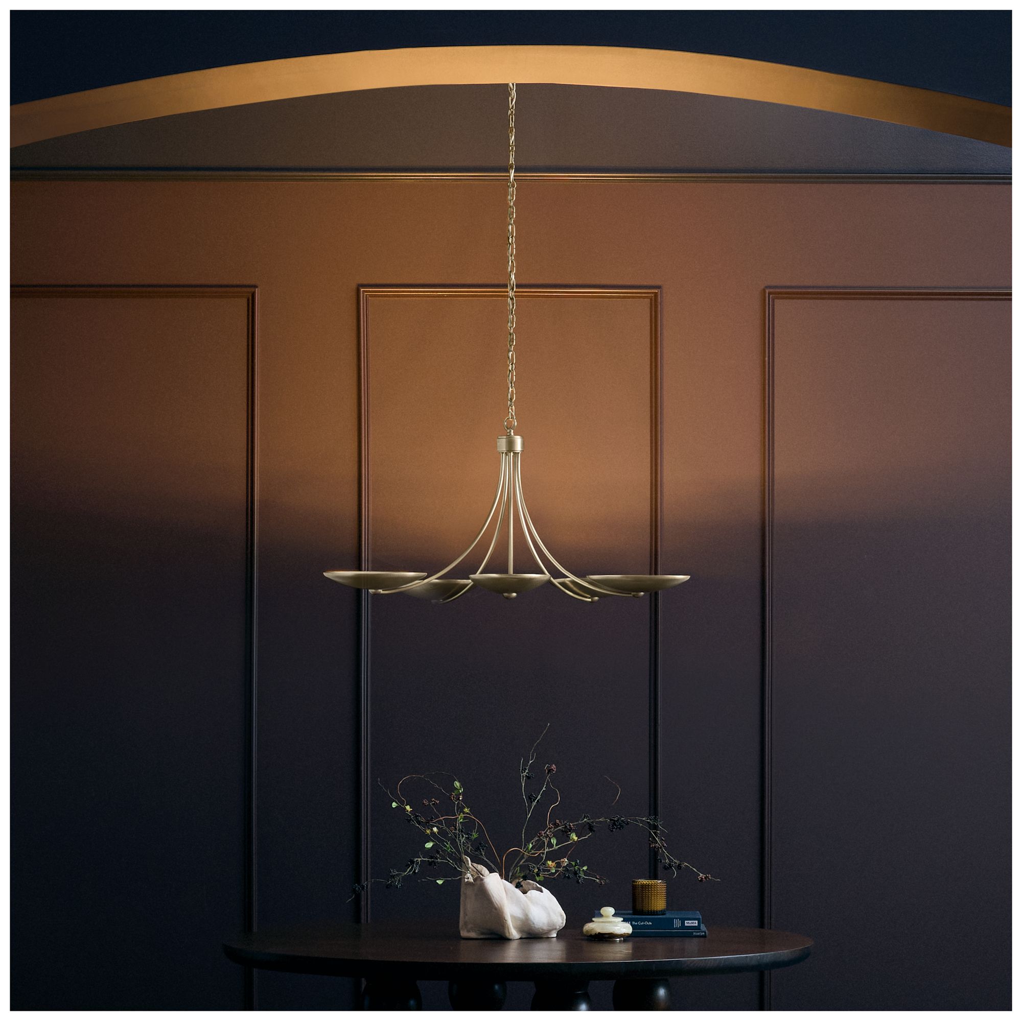 Kichler Palmela 40" 5-Lt Chandelier in Champagne Bronze finish