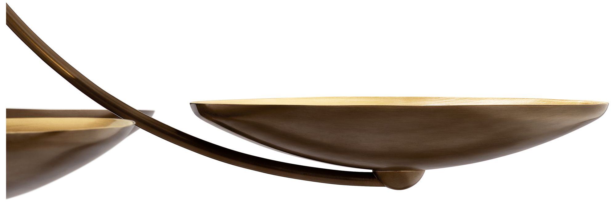 Image 6 Kichler Palmela 40" 5-Lt Chandelier Lacquered Bronze/Brass interior shade more views