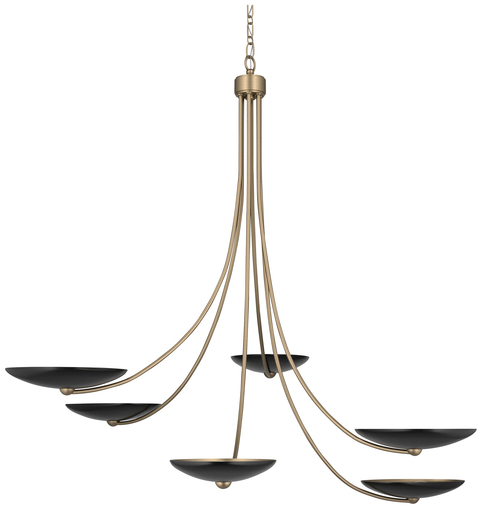 Image 6 Kichler Palmela 45.75" 6-Lt XL Chandelier Champagne Bronze/Black outer more views