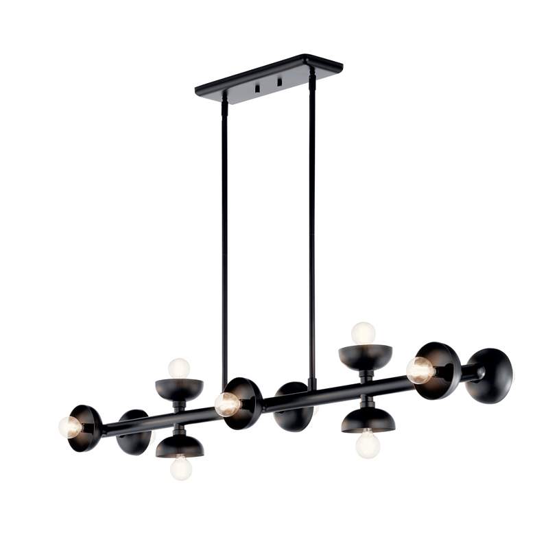 Image 3 Kichler Palta 48" Wide 10-Light Modern Black Linear Chandelier more views