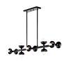 4_Kichler Palta 48" Wide 10-Light Modern Black Linear Chandelier more views