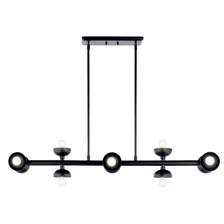 Image 4 Kichler Palta 48" Wide 10-Light Modern Black Linear Chandelier more views
