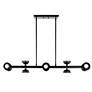 5_Kichler Palta 48" Wide 10-Light Modern Black Linear Chandelier more views