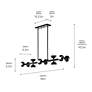 6_Kichler Palta 48" Wide 10-Light Modern Black Linear Chandelier more views