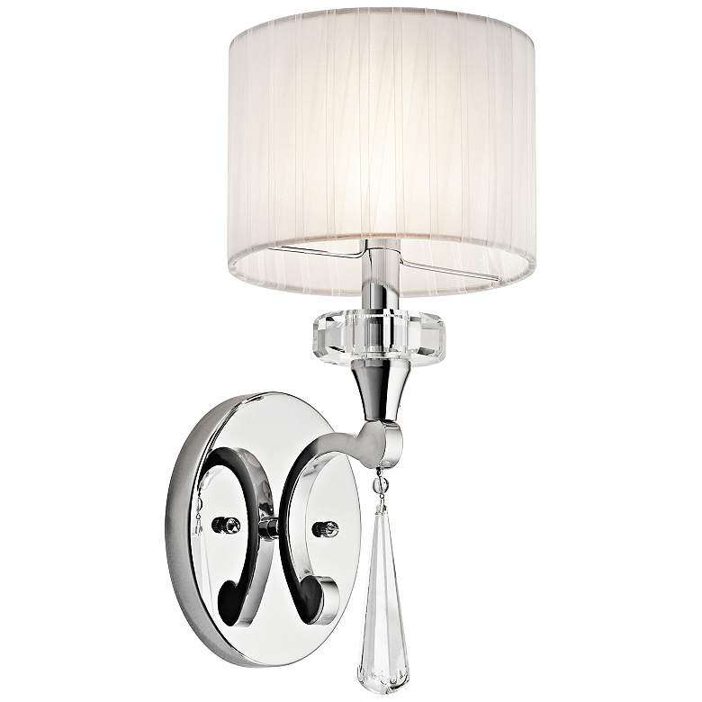 Image 2 Kichler Parker Point 15 1/2 inch High Chrome Wall Sconce
