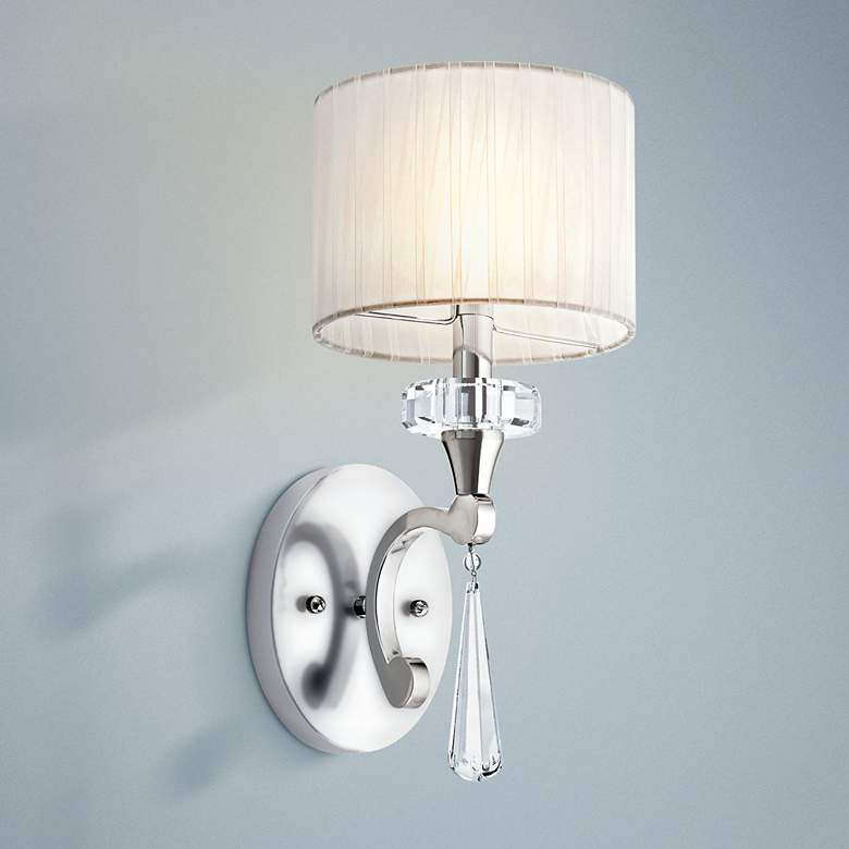 Image 1 Kichler Parker Point 15 1/2" High Chrome Wall Sconce