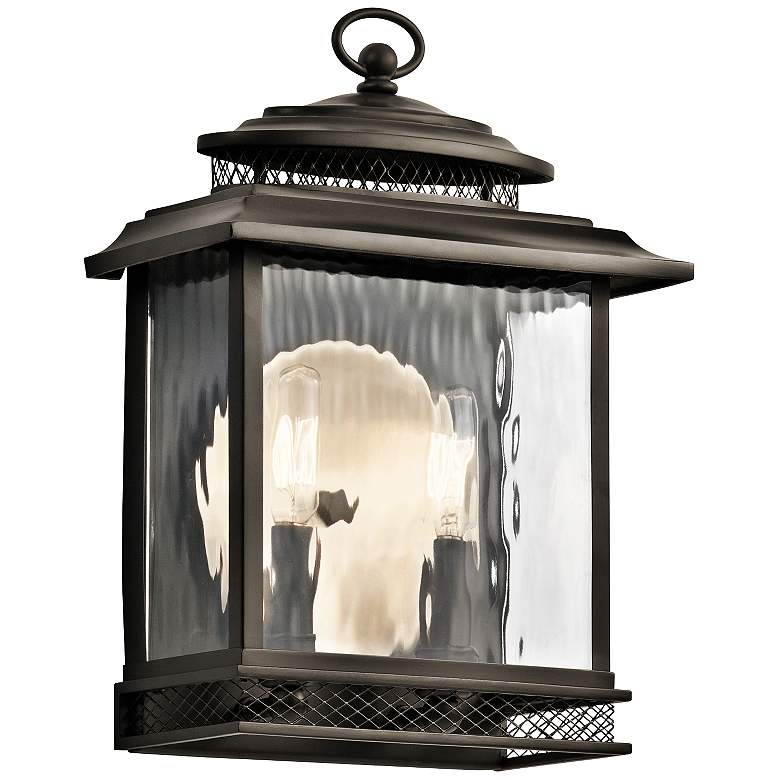 Image 1 Kichler Pettiford 14 inch High 2-Light Outdoor Wall Light