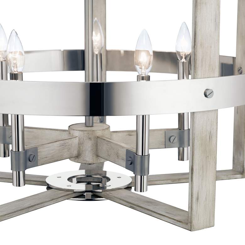 Image 3 Kichler Peyton 26" Wide White Washed Wood 5-Light Chandelier more views