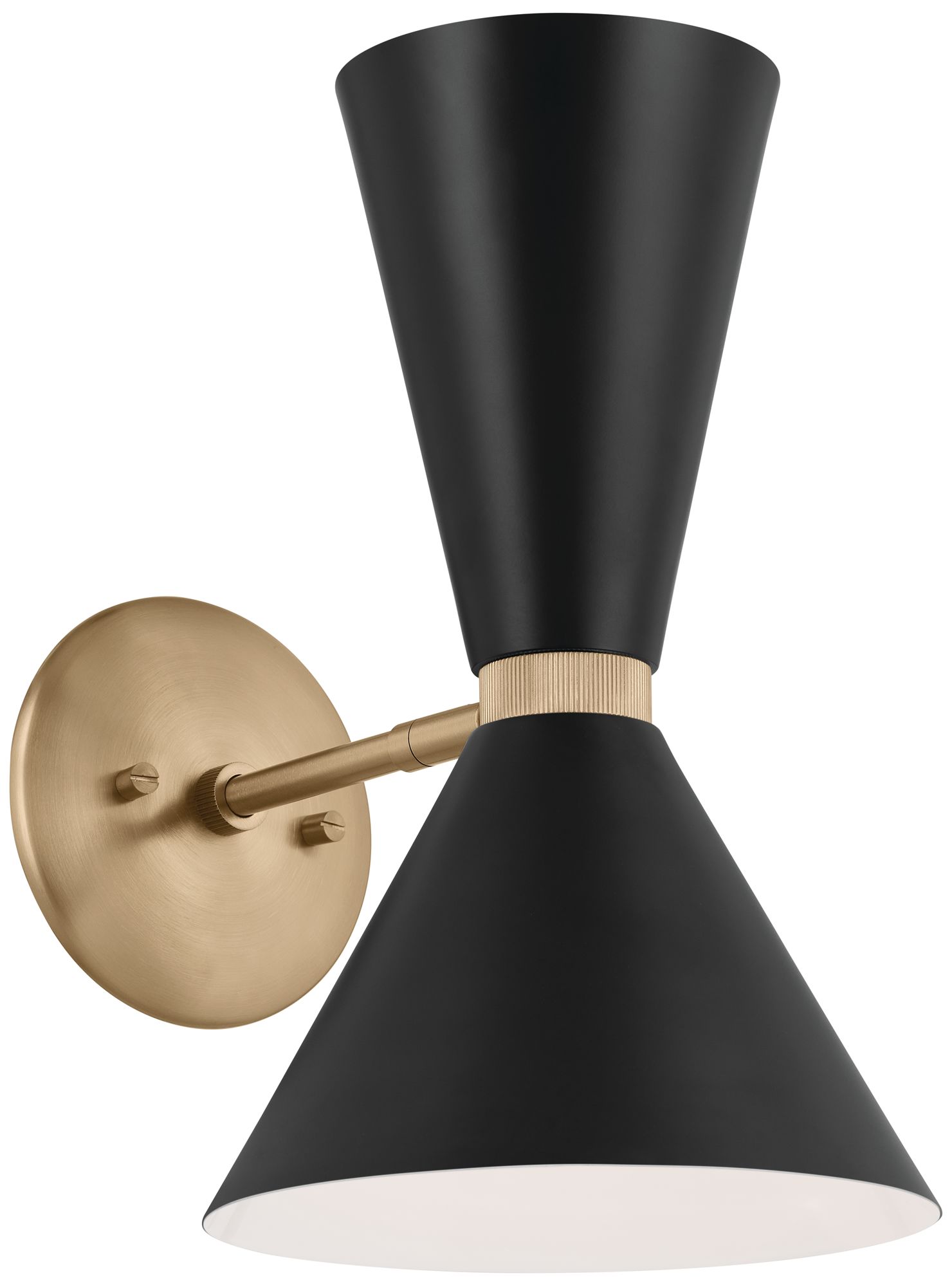Thumbnail2 of Kichler Phix 13.5 Inch 2 Light Wall Sconce in Champagne Bronze with Black
