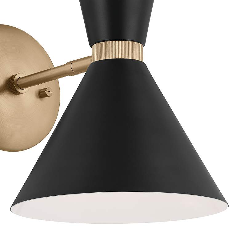 Image 4 Kichler Phix 13.5 Inch 2 Light Wall Sconce in Champagne Bronze with Black more views