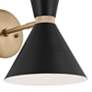 Kichler Phix 13.5 Inch 2 Light Wall Sconce in Champagne Bronze with Black