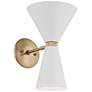 Kichler Phix 13.5 Inch 2 Light Wall Sconce in Champagne Bronze with White