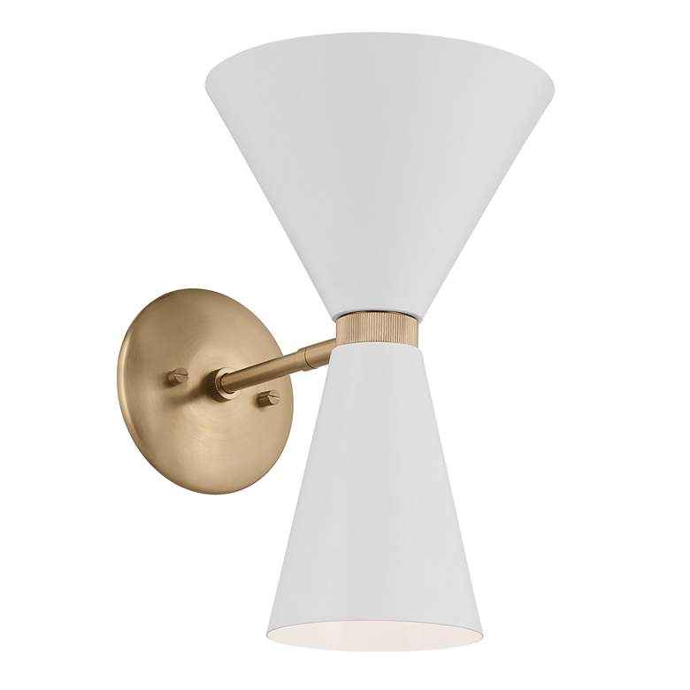 Image 2 Kichler Phix 13 1/2"H Champagne Bronze 2-Light Wall Sconce more views