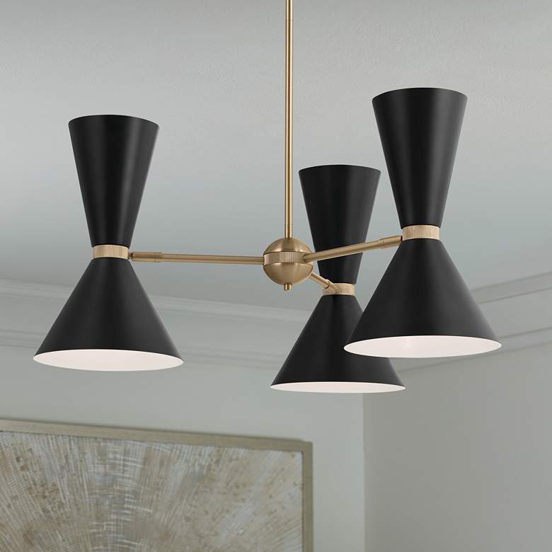 Image 1 Kichler Phix 30 3/4" Wide Champagne Bronze 6-Light Pendant