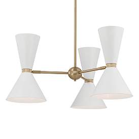 Image2 of Kichler Phix 30 3/4"W Champagne Bronze 6-Light Chandelier more views
