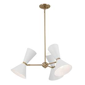 Image4 of Kichler Phix 30 3/4"W Champagne Bronze 6-Light Chandelier more views