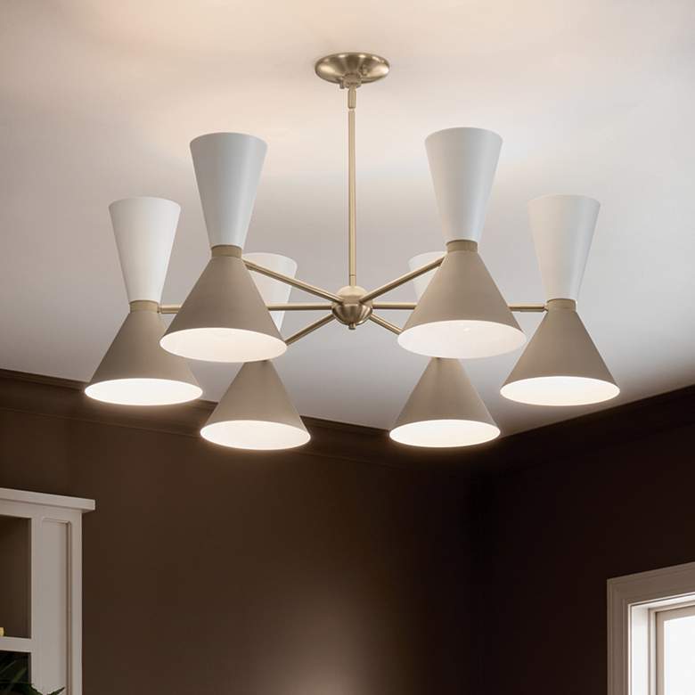 Image 1 Kichler Phix 38.75 Inch 12 Light Chandelier in Champagne Bronze